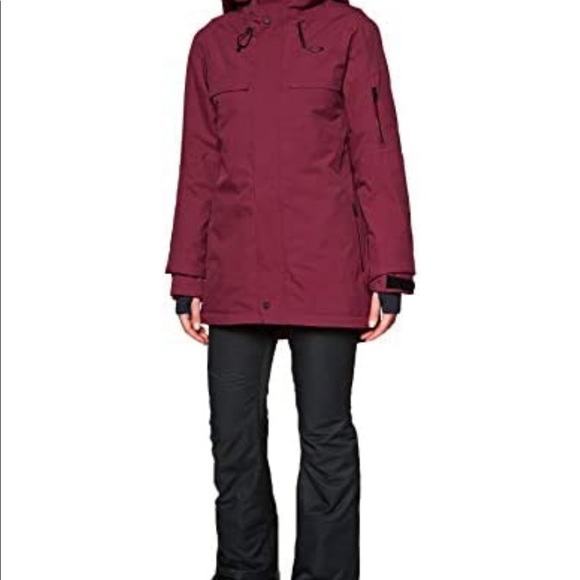 NWT Oakley Snow Insulated Jacket 10K/2L Size XS in Burgundy - Picture 3 of 9